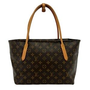LOUIS VUITTON Authentic Brown Monogram Leather Tote Bag